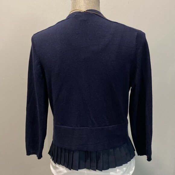 Tommy Hilfiger Blue Cardigan Peplum Open - Picture 9 of 14